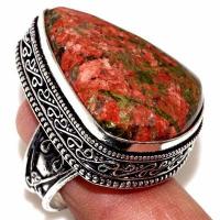 Un 098b bague chevaliere unakite 19gr t57 25x30mm achat vente bijou pierre argent 925