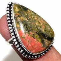 Un 099b bague chevaliere unakite 10gr t55 20x30mm achat vente bijou pierre argent 925