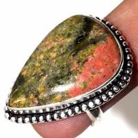 Un 099c bague chevaliere unakite 10gr t55 20x30mm achat vente bijou pierre argent 925