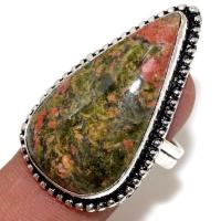 Un 101a bague chevaliere unakite 10gr t59 18x35mm achat vente bijou pierre argent 925