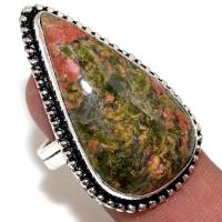 Un 101b bague chevaliere unakite 10gr t59 18x35mm achat vente bijou pierre argent 925