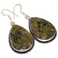 Un 102a boucles oreilles unakite 15gr 20x30mm achat vente bijou pierre argent 925