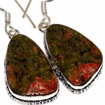 Un 105c boucles oreilles unakite 10gr 15x25mm achat vente bijou pierre argent 925