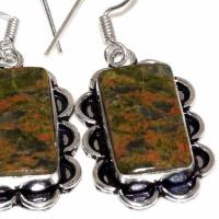 Un 106c boucles oreilles unakite 10gr 12x18mm achat vente bijou pierre argent 925