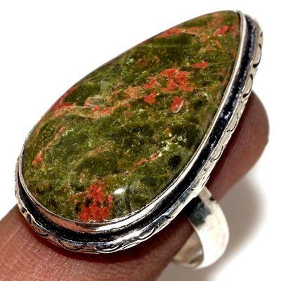 Un 109a bague chevaliere unakite 11gr t60 18x32mm achat vente bijou pierre argent 925