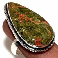 Un 109b bague chevaliere unakite 11gr t60 18x32mm achat vente bijou pierre argent 925