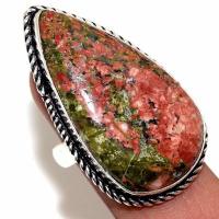 Un 110b bague chevaliere unakite 11gr t58 20x35mm achat vente bijou pierre argent 925