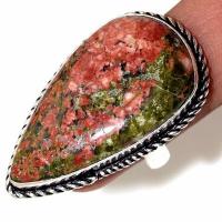 Un 110c bague chevaliere unakite 11gr t58 20x35mm achat vente bijou pierre argent 925