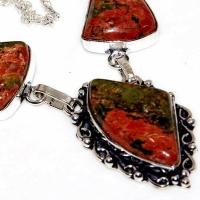 Un 111c collier parure unakite 28gr 15x25mm achat vente bijou pierre argent 925