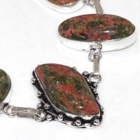 Un 117c bracelet unakite 33gr 30x15mm achat vente bijou lithotherapie argent 925