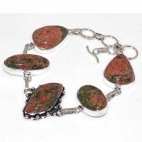 Un 117d bracelet unakite 33gr 30x15mm achat vente bijou lithotherapie argent 925