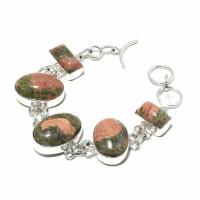 Un 118a bracelet unakite 30gr 18x25mm achat vente bijou lithotherapie argent 925