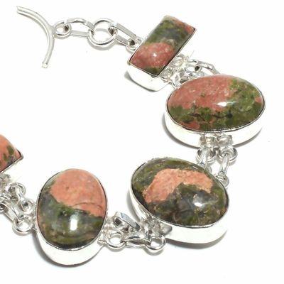 Un 118b bracelet unakite 30gr 18x25mm achat vente bijou lithotherapie argent 925