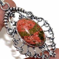 Un 122c pendentif pendant 70mm unakite rouge 14gr 18x28mm achat vente bijou pierre argent 925